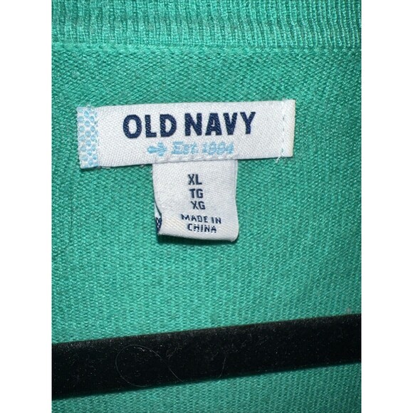 Old Navy Women’s Long Lean Button Cardigan XL Jade Green Pockets long sleeve - Picture 5 of 14